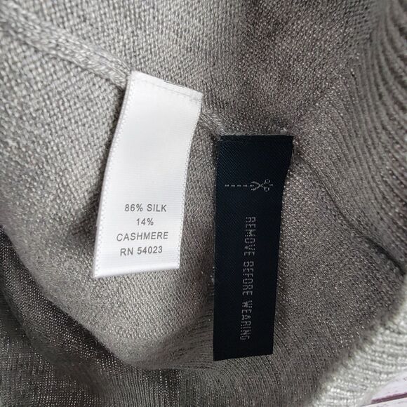 Banana Republic Luxury Blend Sweatshirt Mens Size L Gray Preppy Silk Blend - Picture 5 of 9